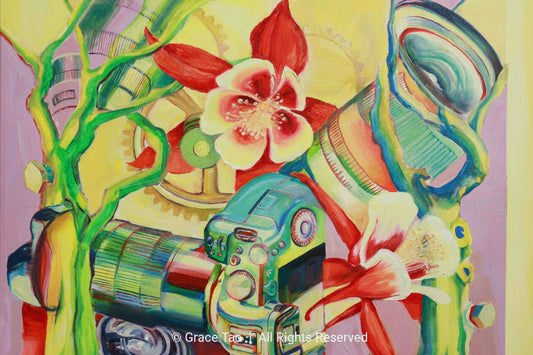 CameraTrees_Flowers_oil painting